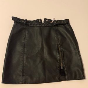Free people faux leather skirt